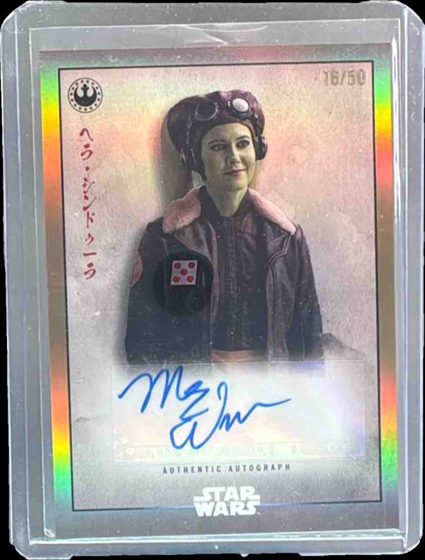 2025 Topps Chrome Star Wars #A-MEW Autographs - Gold Refractor /50
