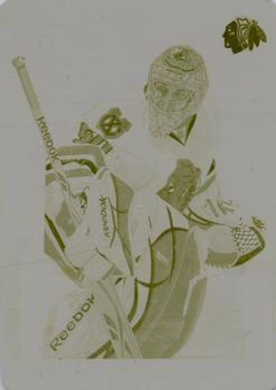 Corey Crawford 2013 National Treasures #107 2010 Panini Zenith: - Printing Plates Yellow /1 RAW