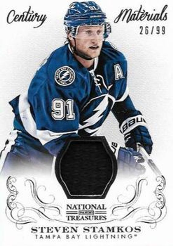 Steven Stamkos 2013 National Treasures #CM-SS Century Materials Jersey /99 RAW