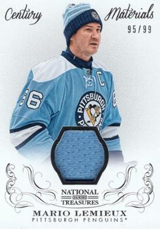 Mario Lemieux 2013 National Treasures #CM-ML Century Materials Jersey /99 RAW