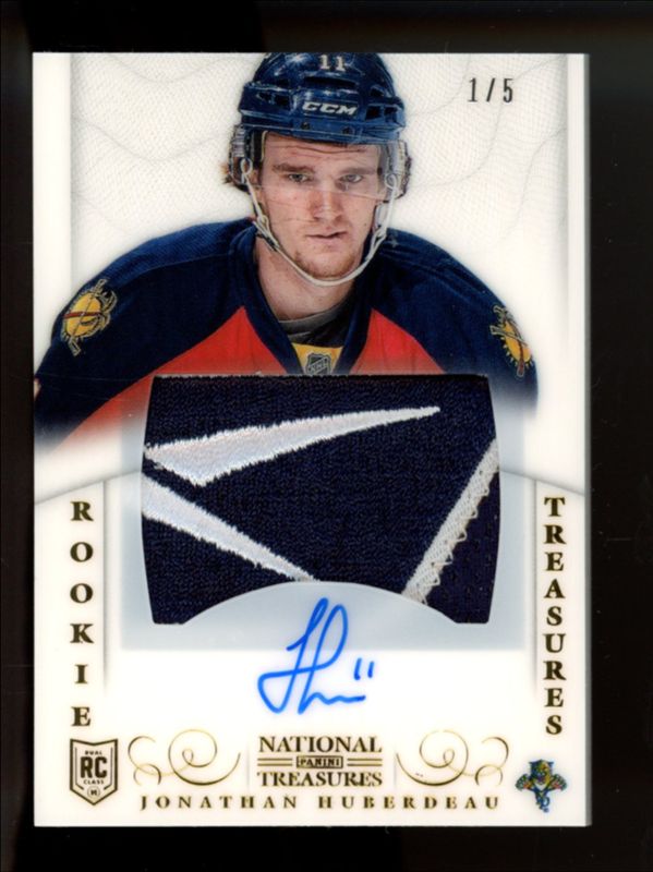 Jonathan Huberdeau 2013 National Treasures #172 Rookie Treasures Brand Logo /5 RAW