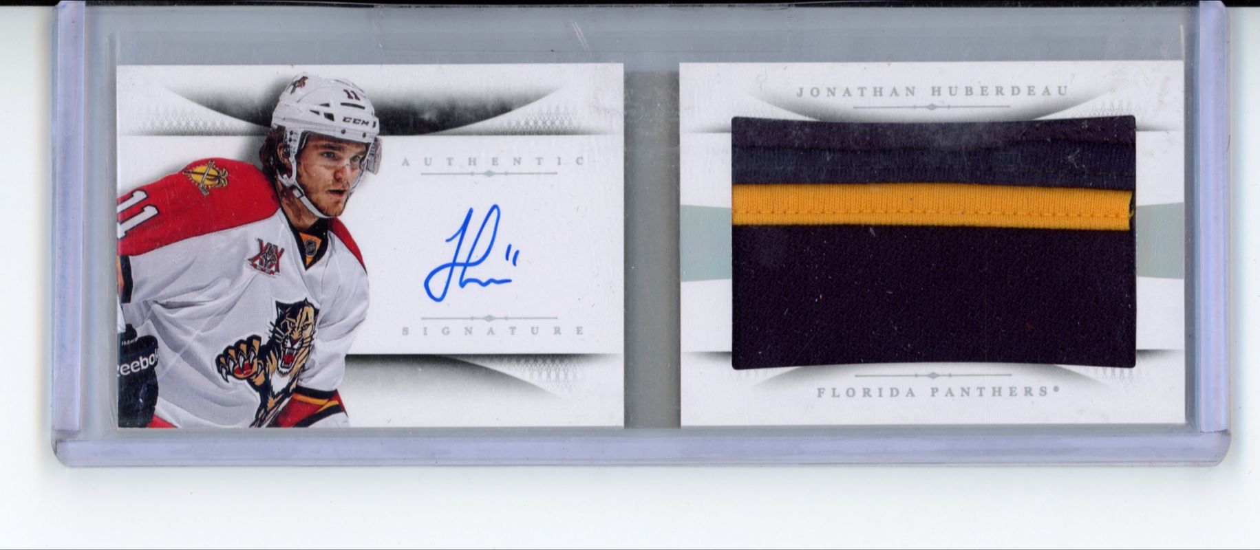 Jonathan Huberdeau 2013 National Treasures #RB-JH Rookie Jumbo Prime Booklet Autographs /49 RAW
