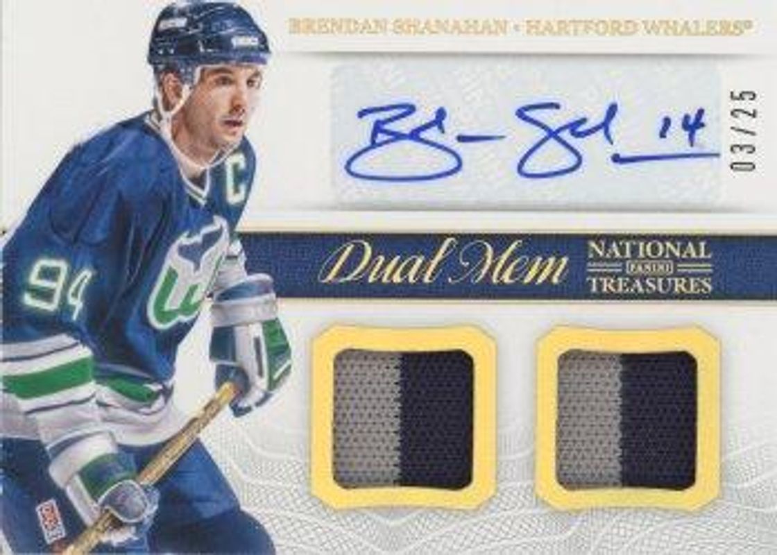 2013 National Treasures #DM-BS Dual Memorabilia Autographs Prime /25