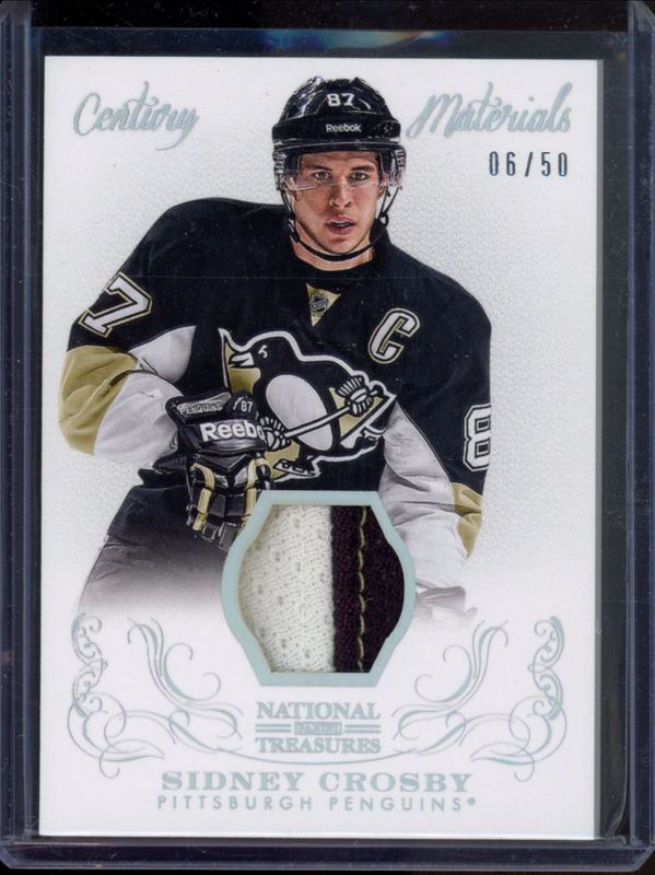 Sidney Crosby 2013 National Treasures #CM-SC Century Materials Jersey Prime /50 RAW