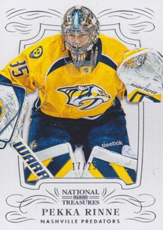 Pekka Rinne 2013 National Treasures #45 Silver /25 RAW