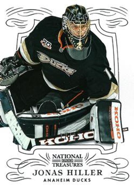 Jonas Hiller 2013 National Treasures #55 Silver /25 RAW