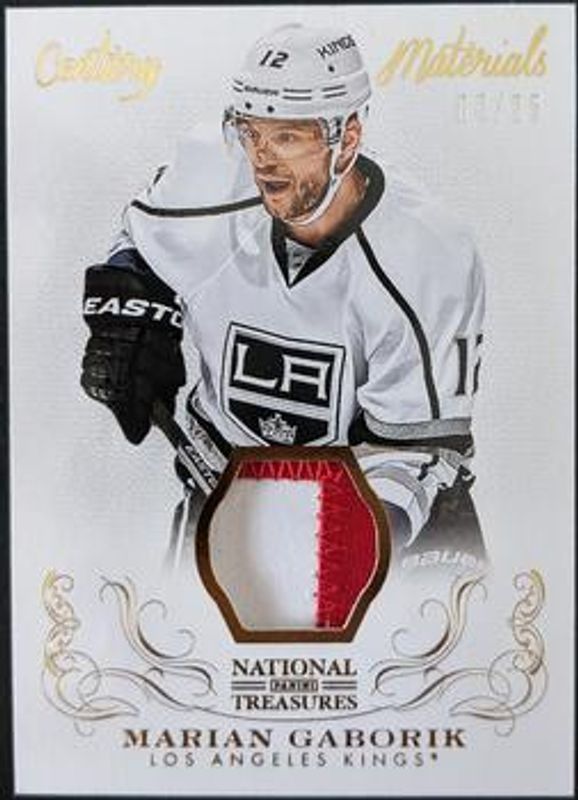 Marian Gaborik 2013 National Treasures #CM-MG Century Materials Jersey Patch /25 RAW