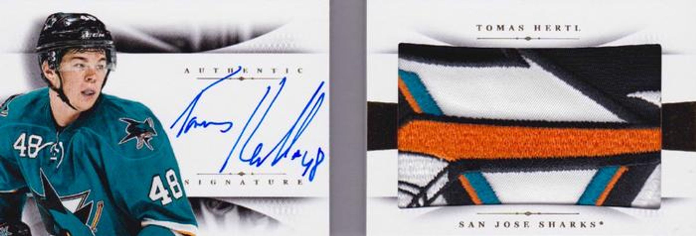Tomas Hertl 2013 National Treasures #RB-THE Rookie Jumbo Patch Booklet Autographs /25 RAW