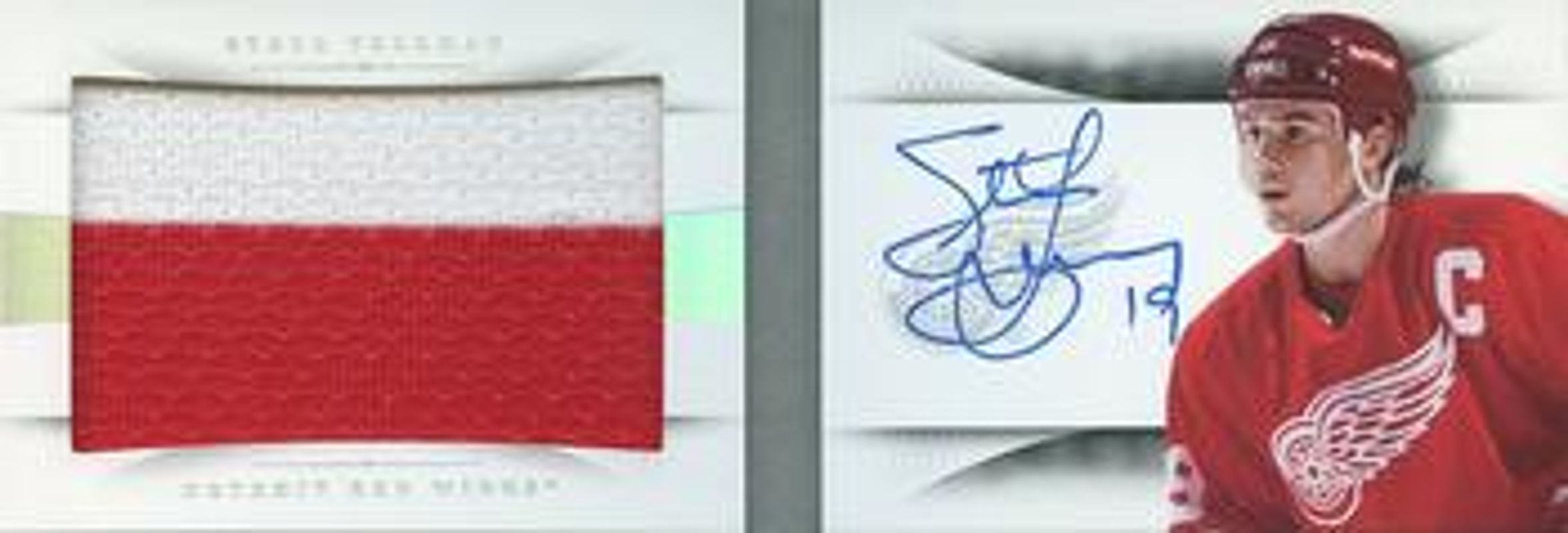Steve Yzerman 2013 National Treasures #JB-SY Jumbo Jerseys Booklet Patch /10 RAW