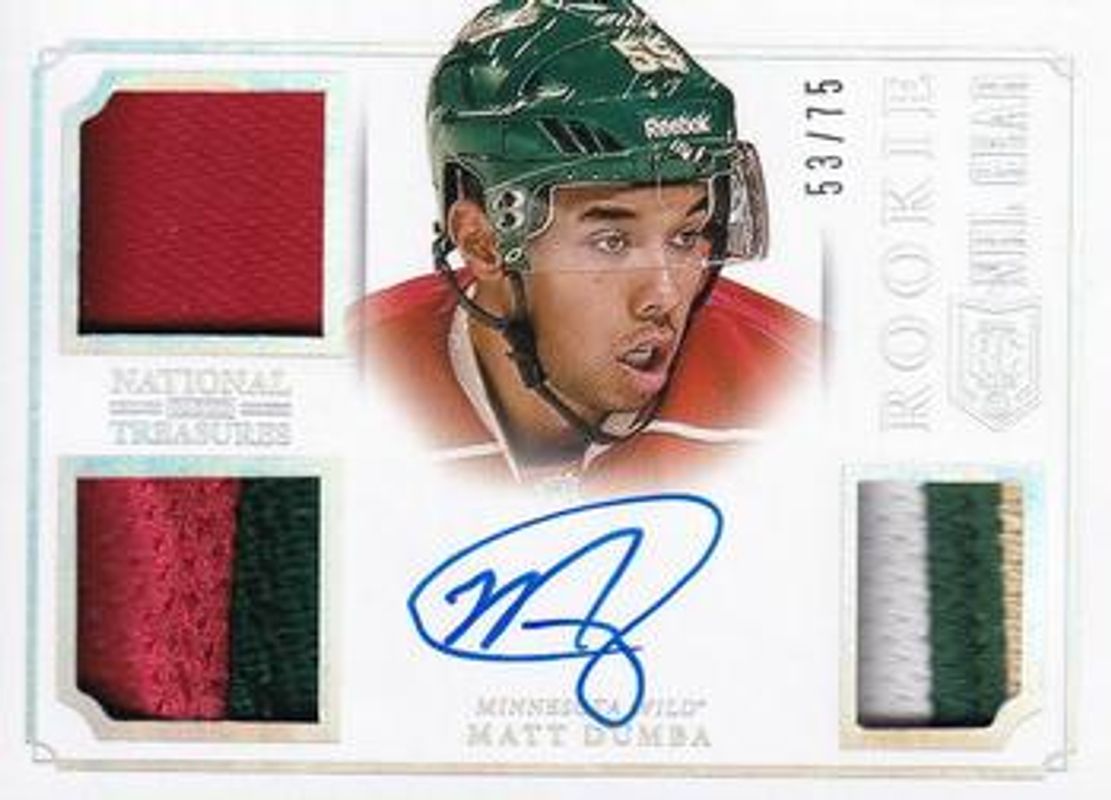 2013 National Treasures #RG-MDB NHL Rookie Gear Autographs /75