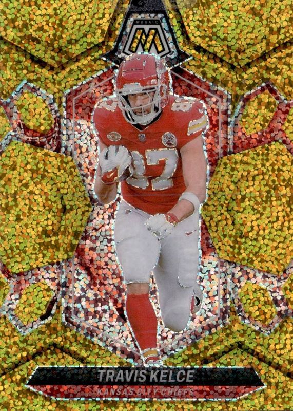 Travis Kelce 2024 Mosaic #110 Gold Sparkle /24 RAW