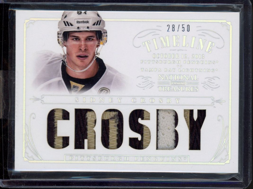 Sidney Crosby 2013 National Treasures #T-SC Timeline Jerseys Prime /50 RAW