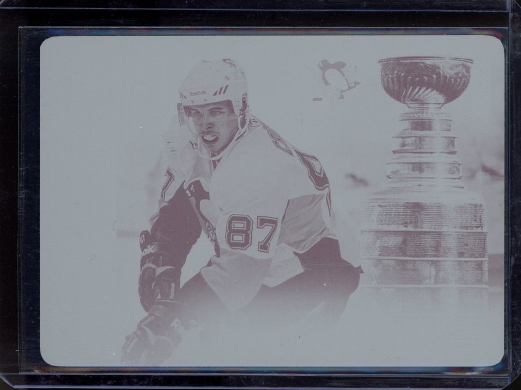 Sidney Crosby 2013 National Treasures #15 2010 Panini Zenith: Chasing the Cup - Printing Plates Magenta /1 RAW