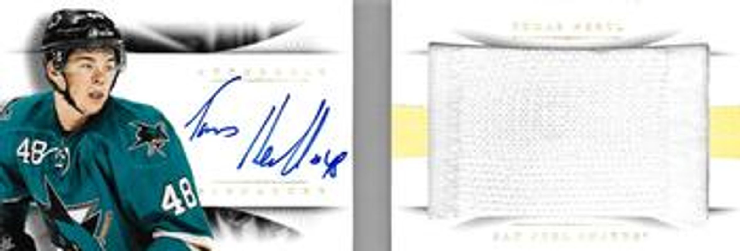 Tomas Hertl 2013 National Treasures #RB-THE Rookie Jumbo Fight Strap Booklet Autographs /1 RAW