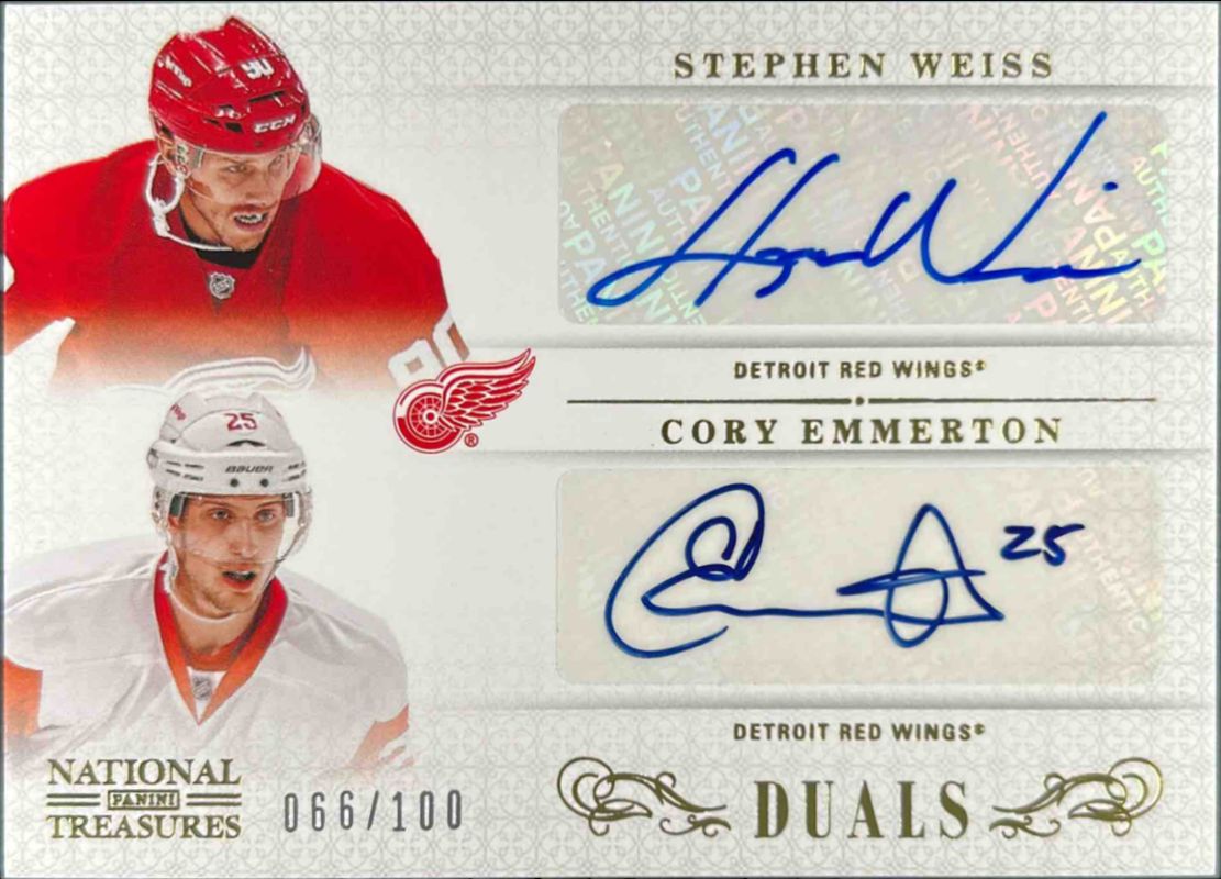 Stephen Weiss 2013 National Treasures #D-WE Dual Autographs /100 RAW
