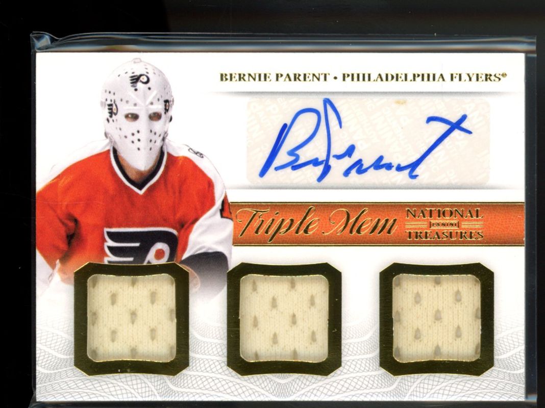 2013 National Treasures #TM-BP Triple Autographs Memorabilia