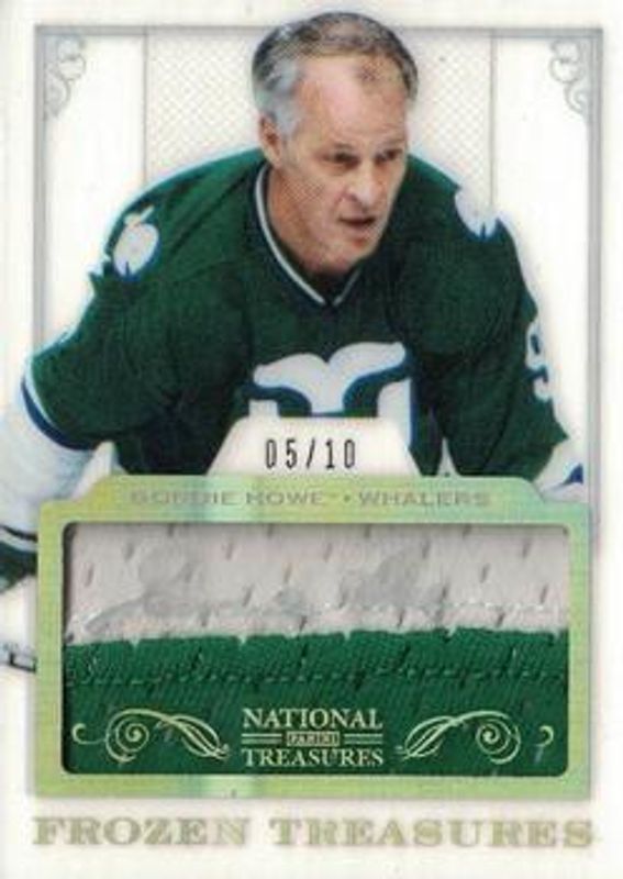 Gordie Howe 2013 National Treasures #FT-GH Frozen Treasures Jersey Autographs Prime /10 RAW