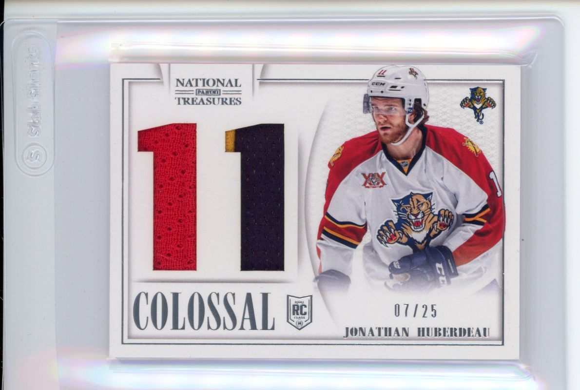 Jonathan Huberdeau 2013 National Treasures #CO-JH Colossal Prime Number die-cut /25 Rookie RAW