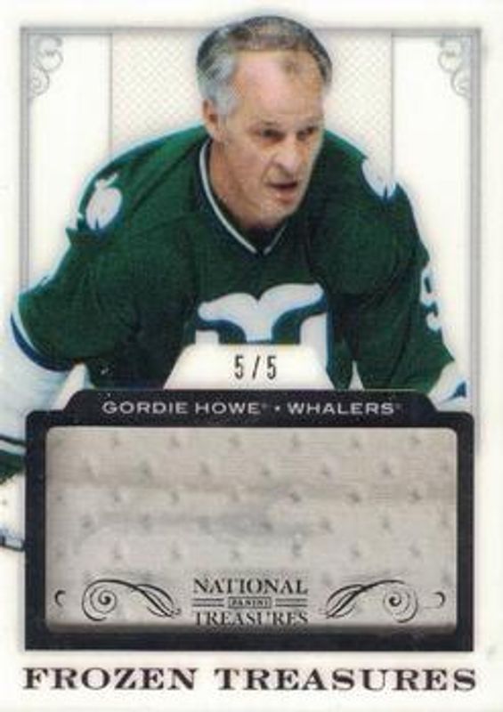 Gordie Howe 2013 National Treasures #FT-GH Frozen Treasures Jersey Autographs Patch /5 RAW