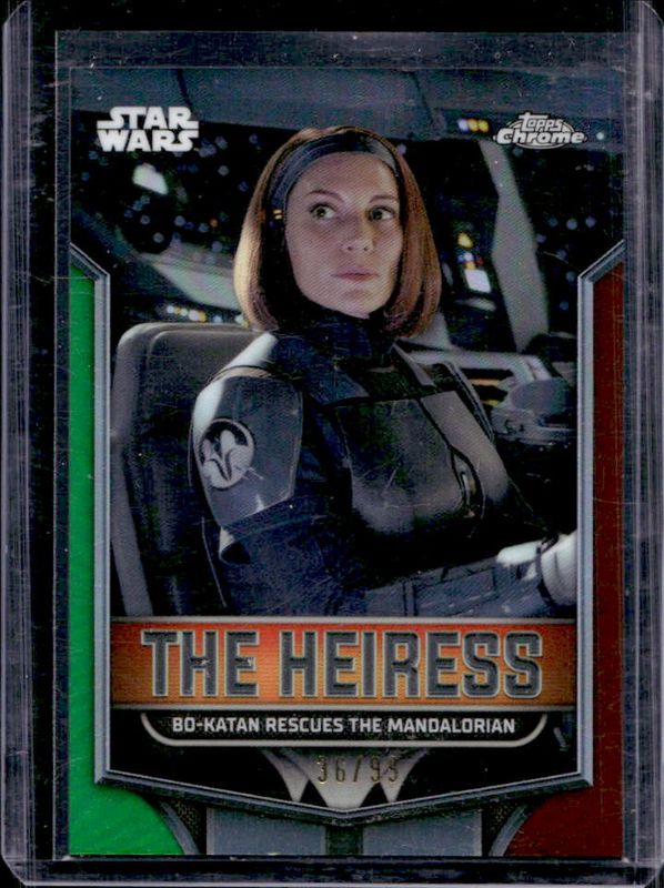 The Mandalorian 2024 Topps Chrome Star Wars #TH-6 The Heiress - Kashyyk Green Refractor /99 RAW