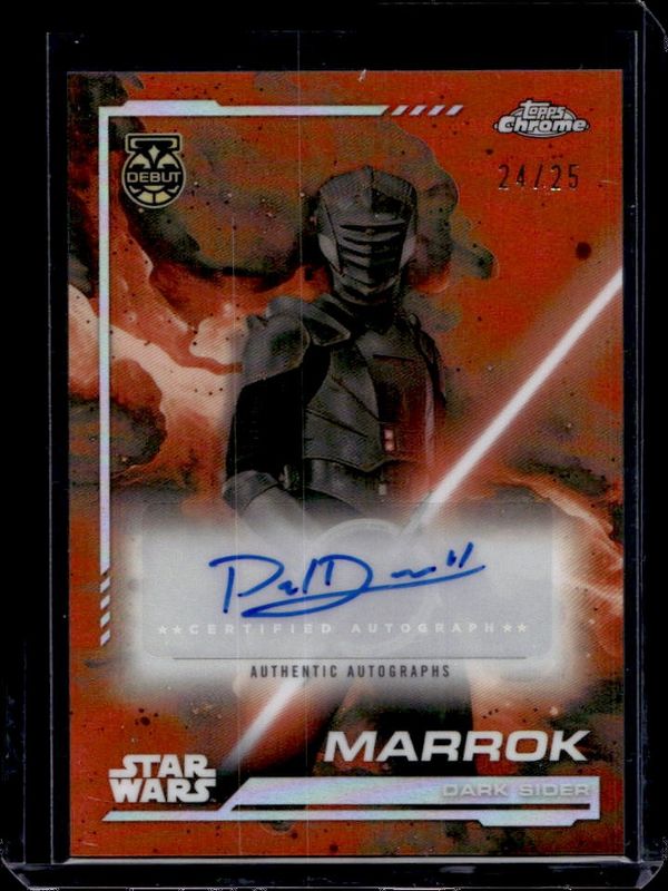 2024 Topps Chrome Star Wars #AU-PD Autographs - Rebel Orange Refractor /25