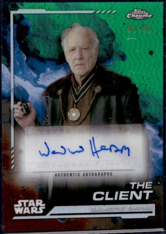 2024 Topps Chrome Star Wars #AU-WH Autographs - Kashyyk Green Refractor /99