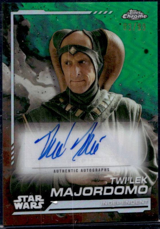 2024 Topps Chrome Star Wars #AU-DP Autographs - Kashyyk Green Refractor /99
