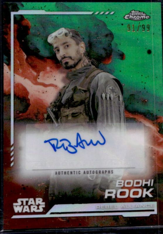 2024 Topps Chrome Star Wars #AU-RA Autographs - Kashyyk Green Refractor /99