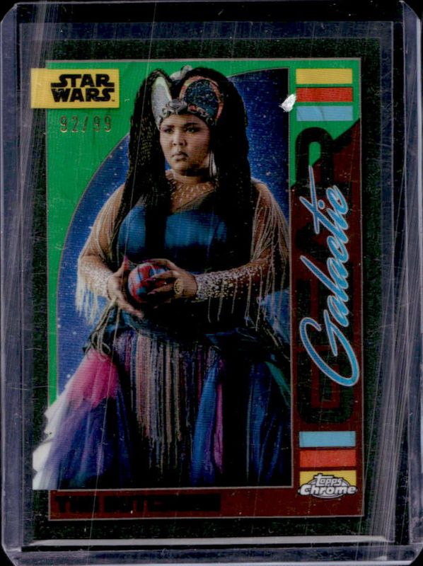 2024 Topps Chrome Star Wars #GG-10 Galactic Gear - Kashyyk Green Refractor /99