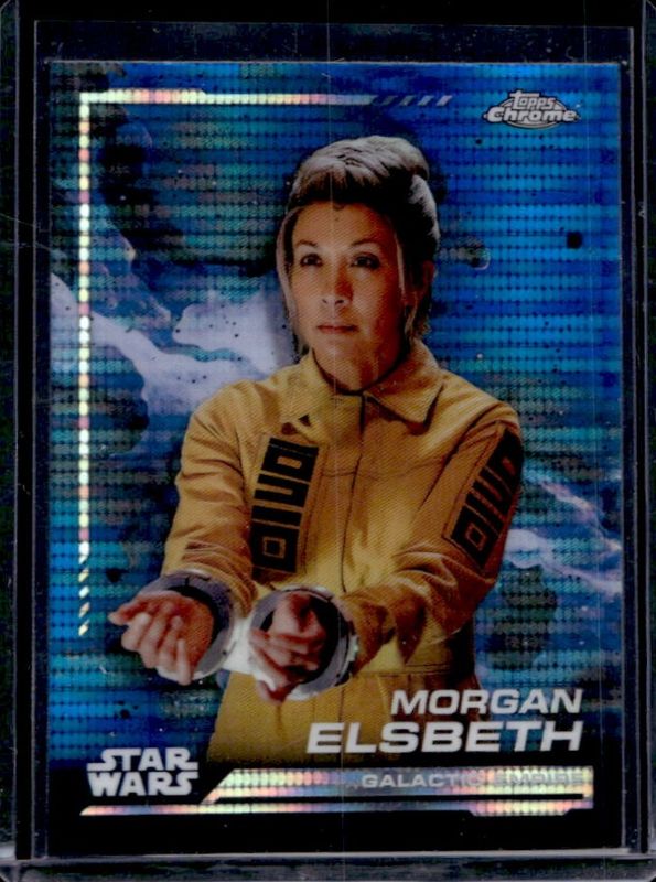 2024 Topps Chrome Star Wars #57 Blue Blaster Pulsar Refractor