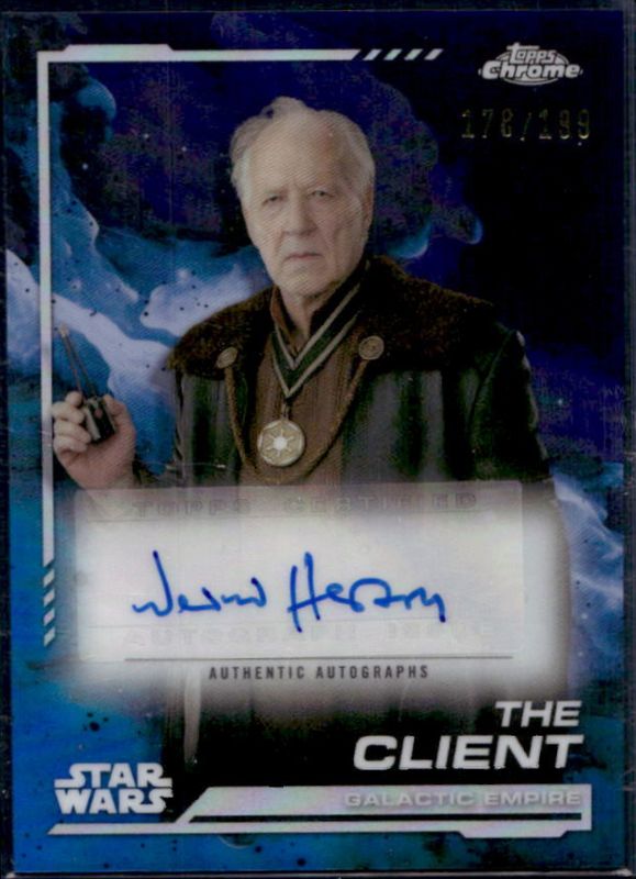 Werner Herzog 2024 Topps Chrome Star Wars #AU-WH Autographs - Kamino Aqua Refractor /199 RAW