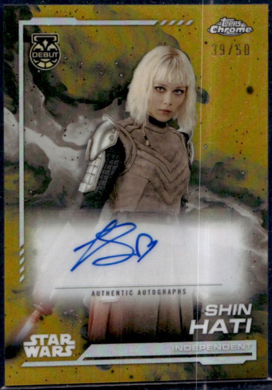 Ivanna Sakhno 2024 Topps Chrome Star Wars #AU-IS Autographs - Gold Refractor /50 RAW