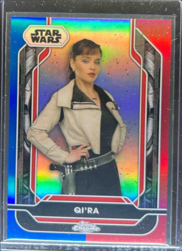 Qi Ra 2024 Topps Chrome Star Wars #150 Costco Super Box Red Blue /10 RAW