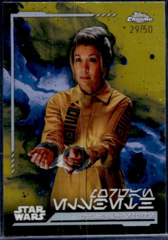 2024 Topps Chrome Star Wars #AV-57 Aurebesh Variation - Gold Refractor /50