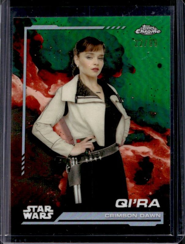 Qi Ra 2024 Topps Chrome Star Wars #150 Kashyyyk Green Refractor /99 RAW