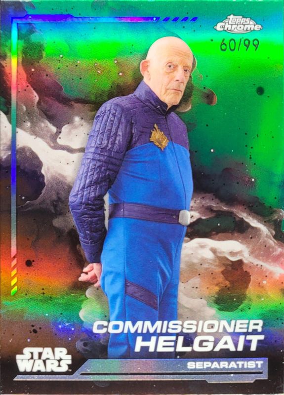 Commissioner Helgait 2024 Topps Chrome Star Wars #52 Kashyyyk Green Refractor /99 RAW