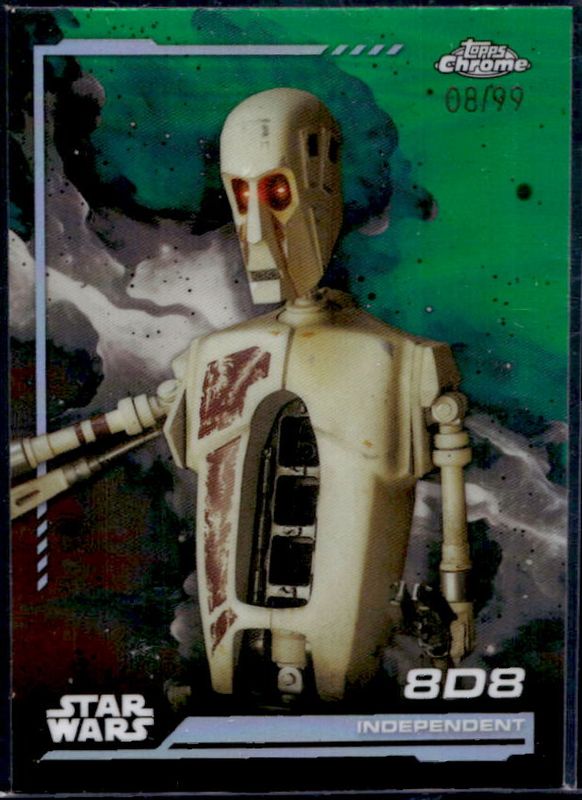 8D8 2024 Topps Chrome Star Wars #23 Kashyyyk Green Refractor /99 RAW