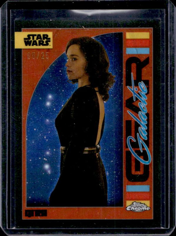 Qi Ra 2024 Topps Chrome Star Wars #GG-13 Galactic Gear - Rebel Orange Refractor /25 RAW