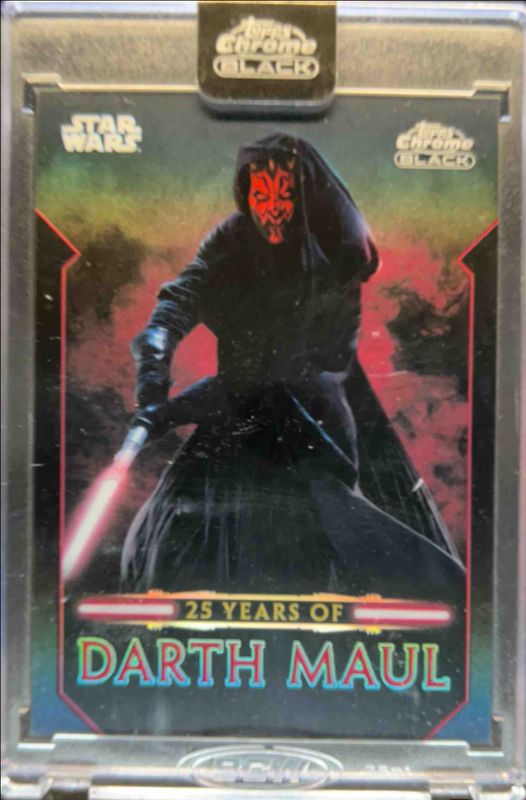 Darth Maul 2024 Topps Chrome Black Star Wars #DM-3 25 Years of Darth Maul RAW