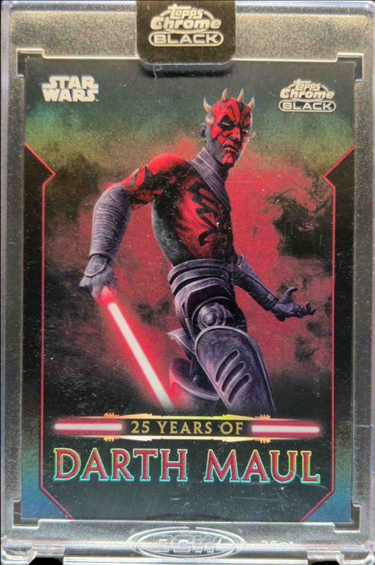 Darth Maul 2024 Topps Chrome Black Star Wars #DM-11 25 Years of Darth Maul RAW