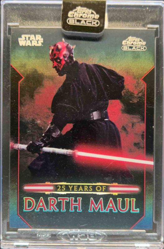 Darth Maul 2024 Topps Chrome Black Star Wars #DM-19 25 Years of Darth Maul RAW