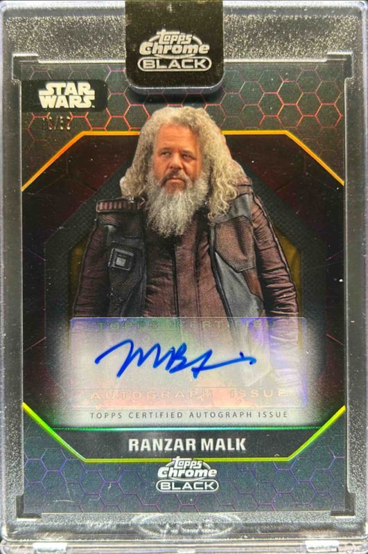 2024 Topps Chrome Black Star Wars #ADS-MB Dark Side Autographs - Gold Refractor /50