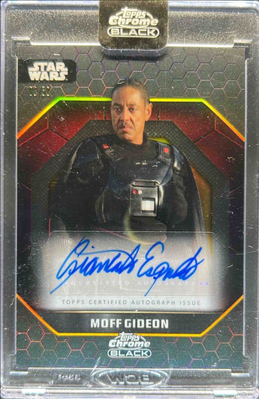 2024 Topps Chrome Black Star Wars #ADS-GE Dark Side Autographs - Gold Refractor /50