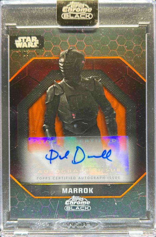 2024 Topps Chrome Black Star Wars #ADS-PD Dark Side Autographs - Orange Refractor /25