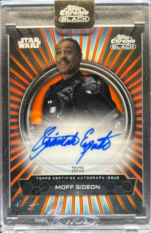 2024 Topps Chrome Black Star Wars #BFA-GE Duality of the Galaxy Autographs - Orange Refractor /25