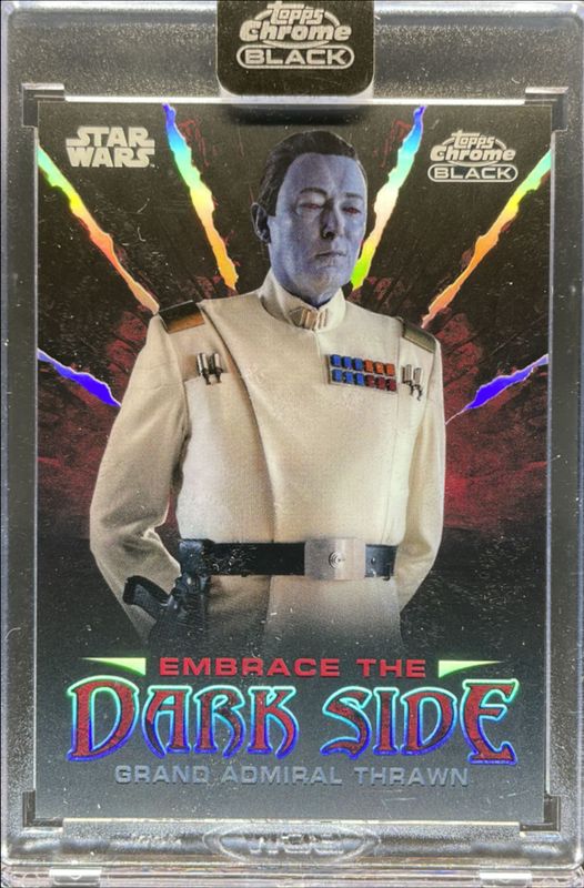 Grand Admiral Thrawn 2024 Topps Chrome Black Star Wars #ED-2 Embrace The Darkside RAW