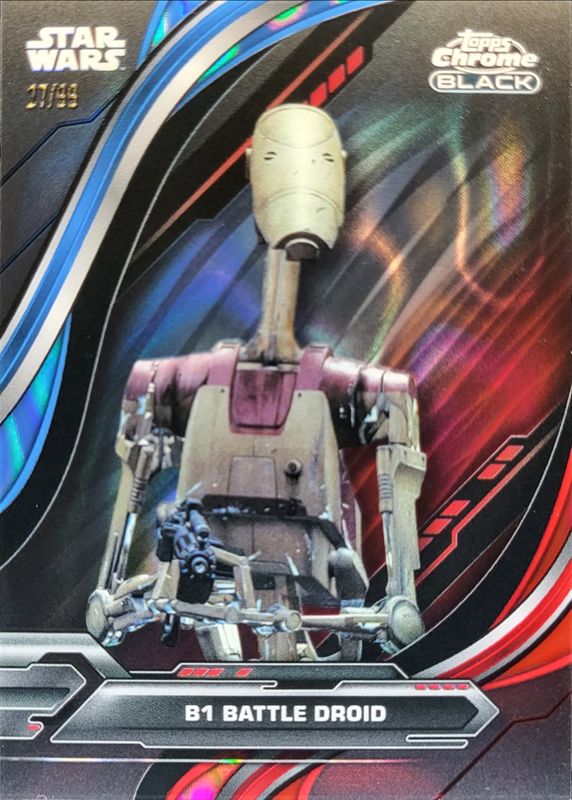 2024 Topps Chrome Black Star Wars #75 Blue Red Lava Refractor /99