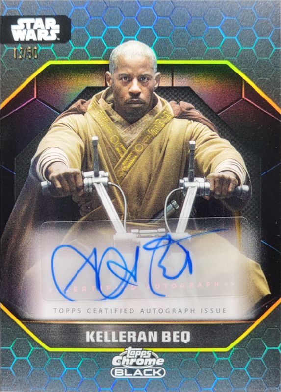 2024 Topps Chrome Black Star Wars #ALS-AB Light Side Autographs - Gold Refractor /50