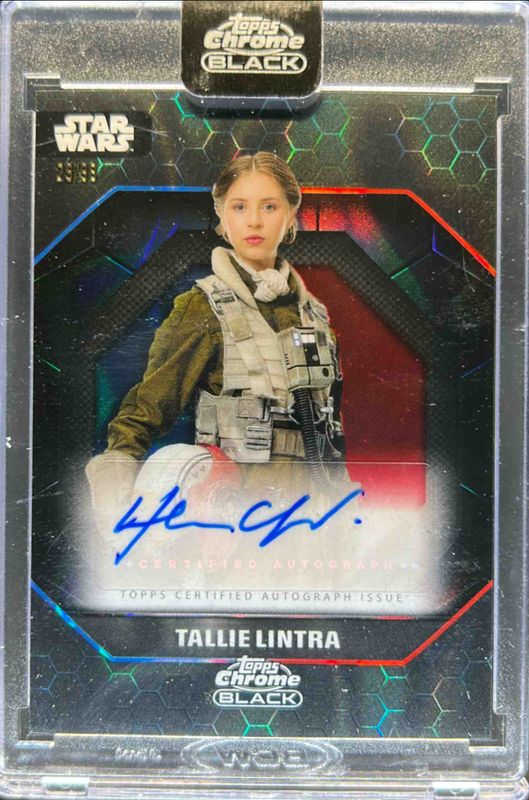 2024 Topps Chrome Black Star Wars #ALS-HC Light Side Autographs - Blue Red Lava Refractor /99