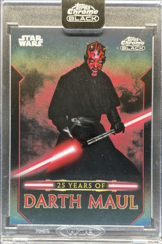 Darth Maul 2024 Topps Chrome Black Star Wars #DM-2 25 Years of Darth Maul RAW